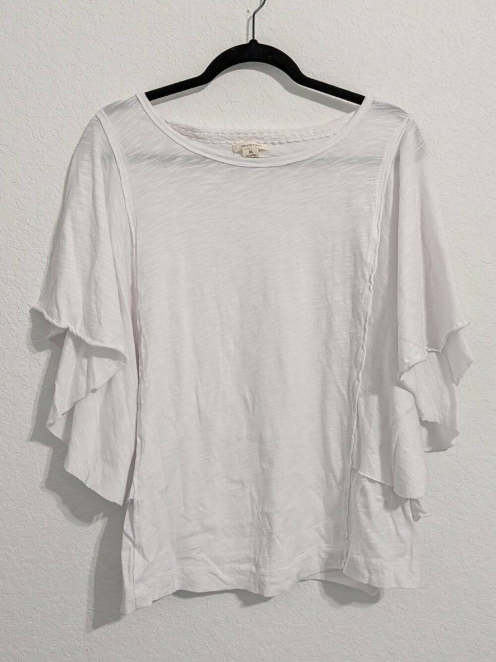 Westbound Women's White Casual Cozy Poncho Style Top NWOT (XL)
